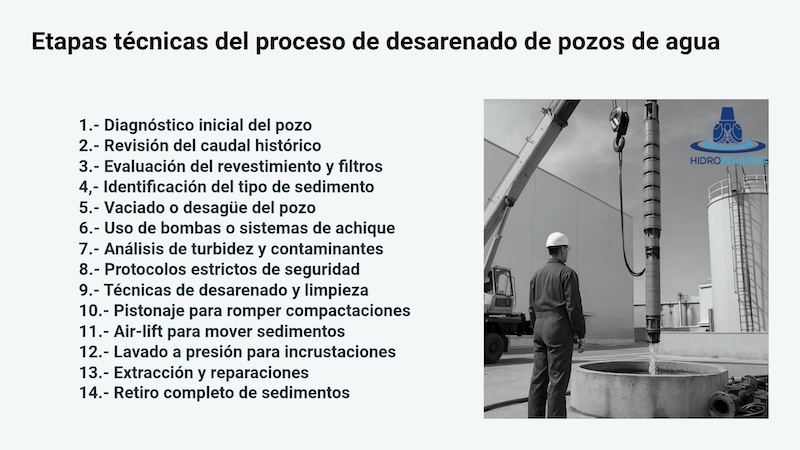 desarenar un pozo de agua
